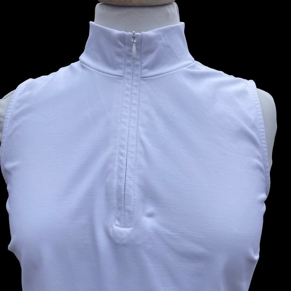 J. McLaughlin Bedford  White 1/4 Zip Sleeveless Tennis/Golf Top -Size Small - Picture 8 of 15